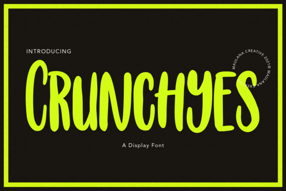 Crunchyes: A Playful Display Font with Editorial Warmth