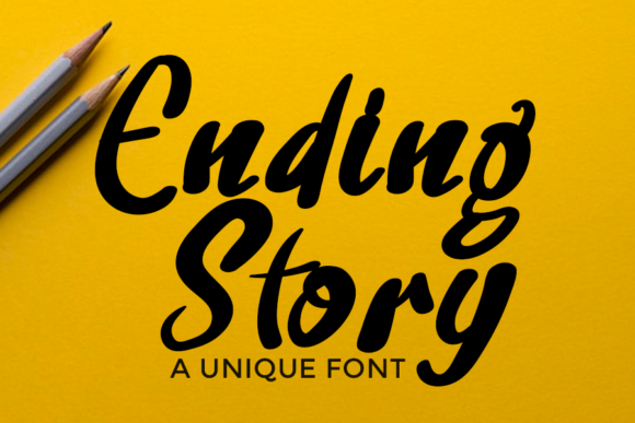 Ending Story: A Bold Display Font for Creative Projects