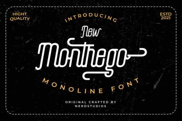 The Monthego: A Vintage Display Font for Digital Brand Identity