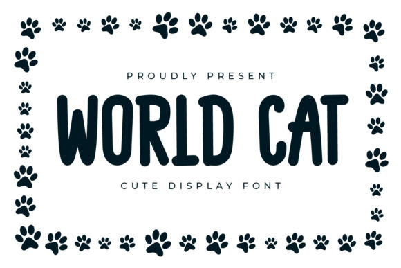 World Cat Display Font for Handmade Creators